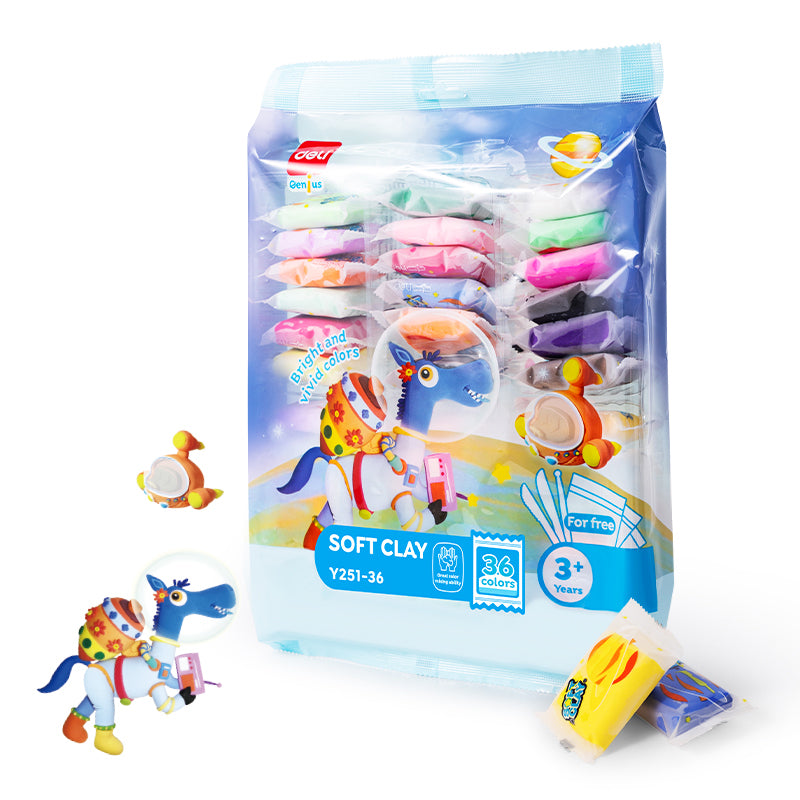 PLASTILINA SOFT CLAY 36 CULORI 216G DELI PLASTILINA SOFT CLAY 36 CULORI 216G DELI